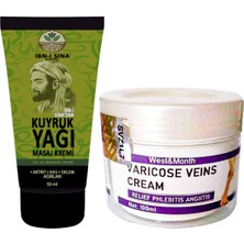 Ibn-I Sina 4 Adet  Kuyruk Yağı Dindirici Krem Kas Sırt Bel El Ayak Kullanım 50 ml + Varıcose Veins Cream West Mont Varıslere Krem