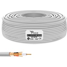 Poke 2+1 Cctv 0.50 Kamera Kablosu Gold 250MT PK-1022