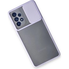 Eco Port Samsung Galaxy A33 5g Kılıf Palm Buzlu Kamera Sürgülü Silikon - Lila