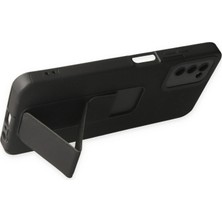 Eco Port Samsung Galaxy A03S Kılıf Mega Standlı Silikon - Siyah