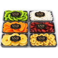 Soner Kuruyemiş 6'lı Premium Meyve Kurusu Sağlıklı Atıştırmalık Seti- Mango Kurusu 250g, Pomelo 250g ,Muz 250g, Çilek 150g, Ananas 250g, Mango 250g, Hindistan Cevizi 250g