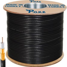 Poke 64TEL Gold Anten Uydu Kablosu Rg6/u6 1.02 500 Metre Siyah PK-1375