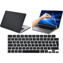 Hk Teknoloji Macbook Air 15 Inç A2941 A3114 A3241 A3448 M2 / M3 / M4 / M5 Kılıf Hardcase Kapak Klavye Koruyucu +Ekran Koruyucu 3 Lü Set