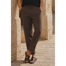 Etikmen Acı Kahve Regular Fit Müslin Pantolon