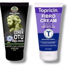 Ibn-I Sina Çörek Otu Kremi + Topricin Fibro Cream Bitkisel Kas ve Eklemler Için Ağrı Masaj Kremleri 50 ml