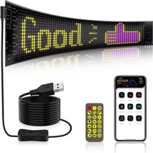 Fırsattan LED Ekran Matrix Panel Cama Yapışan En Büyük Boy 16X96 Telefon App Kontrol Digital Araba Yazısı