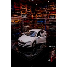 Oyuncak Sahili Skoda Octavia Nw Kasa Diecast Metal Orijinal 11.5 cm Koleksiyon Model Çekbırak Araba Kapı Açılır Octavıa Beyaz