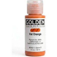 Golden Fluid Akrilik Boya 30 ml Seri 8 Vat Orange