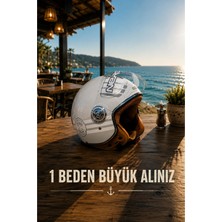 Nero Retro Motosiklet Kask - Ece Sertifikalı
