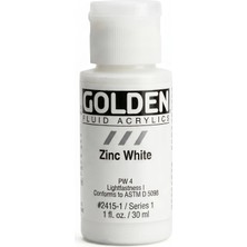 Golden Fluid Akrilik Boya 30 ml Seri 1 Zinc White