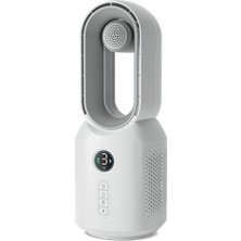 Hepu HP-F29 360° Döner Pervanesiz USB Şarjlı Masaüstü Fan Bluetooth Hoparlörlü LED Gece Lambalı Dijital Ekranlı 4000MAH
