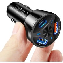 Tastech 55W Araç Çakmaklık Şarjı 3 Port USB Araba Şarjı Hızlı Şarj Pd Hızlı Şarj 3.0 USB C Araba Telefon Şarj Adaptörü