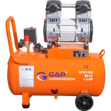 GAP Kompresör Sessiz ve Yağsız Hava Kompresörü 50 Lt 1.5 Hp
