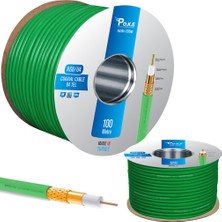 Poke 64 Tel Gold Anten Uydu Kablosu Rg6/u6 1.02 Yeşil 100 Metre PK-1358