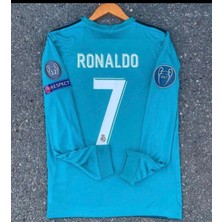 North Babıl Real Madrid Nostaljik Ronaldo Uzun Kollu Turkuaz Forma