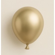 Niyet 5" Gold (Altın) Krom Lateks Balon 100'LÜ - Dekorasyon-Doğum Günü-Parti-Süsleme