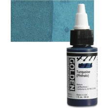 Golden High Flow Sıvı Akrilik Boya 30 ml Seri 4 Turquoise Phthalo