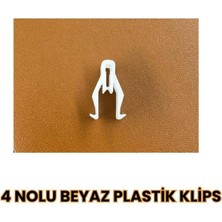 Motobisavm 4 Nolu Beyaz Plastik Klips | Universal Sabitleme Klipsi | 100’LÜ