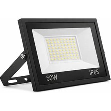 50W Slim LED Projektör IP65 Su Geçirmez Dış Mekan Günışığı 3000K