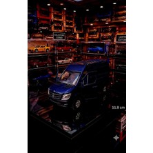 Oyuncak Sahili Mercedes Benz Sprinter Panelvan iş Araçları 11.8cm Çekbırak Diecast Metal Kapıları Açılır Metalic Lacivert