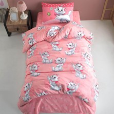 Karden Flower Caty Pembe Pamuklu Ranforce Tek Kişilik Nevresim Takımı