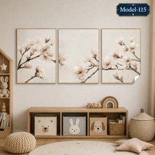 Akıllı Kağıt Statik Tutunma Özellikli Tablo - Poster Çiçek (Model- 115)