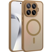 Sionel Xiaomi 17T Kılıf M-Safe Şarj Özellikli Babet Kapak- Kahverengi
