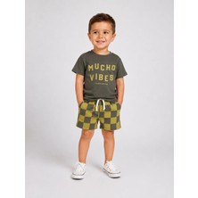 DoaMini Erkek Çocuk Pamuklu Çizgili Desen T-Shirt ve Şort Takım