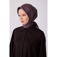 Belli Twill Ipek Eşarp  Kahverengi, Mor