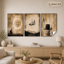 Akıllı Kağıt Statik Tutunma Özellikli Tablo - Poster Dini (Model- 104)