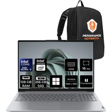 Lenovo Thinkbook 16 G8 Ial Core Ultra 5 225U 128GB Ram 256GB SSD 16" Wuxga (1920X1200) 60Hz IPS WIN11 Home 21SK007VTXP355 Notebook + Per4 Çanta