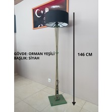 Balsa Dekor Siyah Başlık- Ahşap Lambader- Orman Yeşili