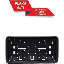 Temiz Pazar Plaka Altı Kare 32X17 Çerçeveli Siyah Plakalık