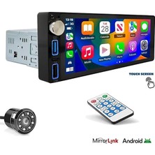 Megavox MGX-MP686 Oto Teyp Single Dın 6.9 Inç 4X55W Bluetooth Mirrorlink