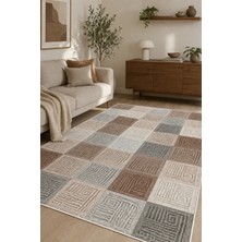 Pelura Halı Modern Dijital Baskılı Halı Makinede Yıkanabilir Kaymaz Taban Oturma Odası Salon ve Yolluk Halı