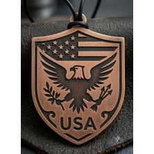 Yerlikaya Bakır Usa Flag Saf Bakır Kolye