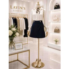 Lavin’s Luxury Lavin's Luxury | Lacivert Mini Etek