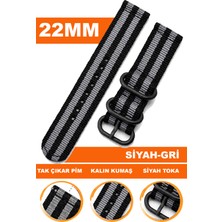 Cobra Xiaomi Redmi Watch 5 Active / Lite Saat Uyumlu 22MM Premium Nato Kumaş Tekstil Saat Kordonu Kayışı F39XWDB-BG