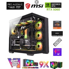 Zeiron Mirage GTA-VI Premium AMD Ryzen 5 7500F-MSI A620M-B/ Geforce RTX 5060 X2 Ice/512GB M.2/16GB DDR5 Sıvı Soğutmalı Siyah-Oem Oyuncu Paket