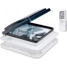 Babarvy Obus Karavan Tavan Heki T5000 360 X 360 Mm Gaz. Duman Ve Yağmur Sensörlü Fanlı Aydınlatmalı