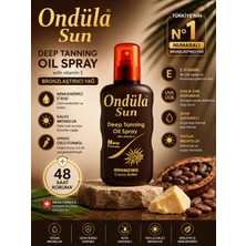 ONDÜLA SUN Kakao Yağlı Güneş Bronzlaştırıcı Sprey 200 ml Tüm Cilt Tipleri İçin Nemlendirici