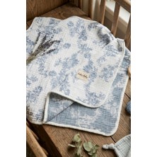 Caline Baby 4 Katlı Premium %100 Pamuk Jakarlı Müslin Battaniye| 110X110 cm |flora Desen