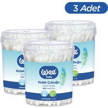 Wee Baby Kulak Temizleme Çubuğu Seti (100x3 300 Adet)