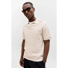 Jack & Jones Jack&jones 12288418 Yakali Erkek Tshirt - Bej