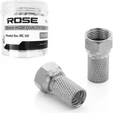 Poke Rg6 F Konnektör Gold 22MM 100 Adet Rose Rc-50