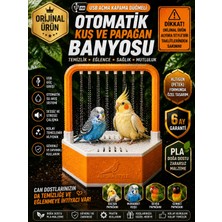 Alyora Otomatik USB Kuş Banyosu | Açma/Kapama Anahtarlı | Yağmur Efektli | Muhabbet, Sultan, Cennet, Sevda