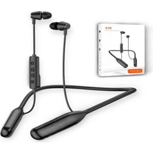 Tastech A20 Boyun Bantlı Askılı Bluetooth Kulaklık -Kablosuz Stereo Şarjlı Sport Earphone 200 Saat