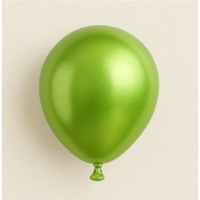Niyet 5" Açık Yeşil (Fıstık Yeşili) Krom Lateks Balon 100'LÜ - Dekorasyon-Doğum Günü-Parti-Süsleme