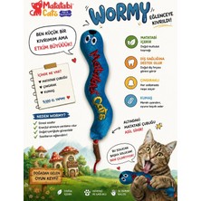 Matatabi Cats  Wormy Sesli ve Doğal Matatabili Peluş Kedi Oyuncağı 17 cm (Kedi Otu/nanesi Içermez)