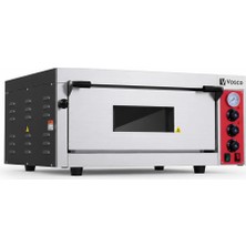 Vosco Tek Katlı Pizza Fırını - 6 Pizza Kapasiteli Profesyonel Taş Tabanlı Pizza Fırını